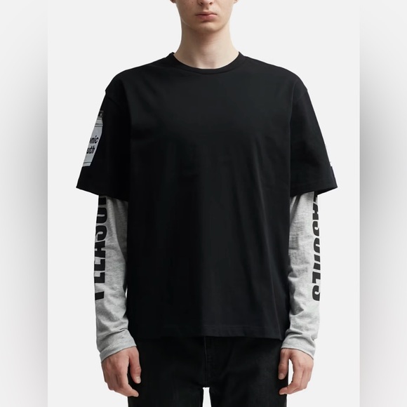 PLEASURES X Sonic Youth Becuz Layered Long Sleeve - Picture 1 of 9
